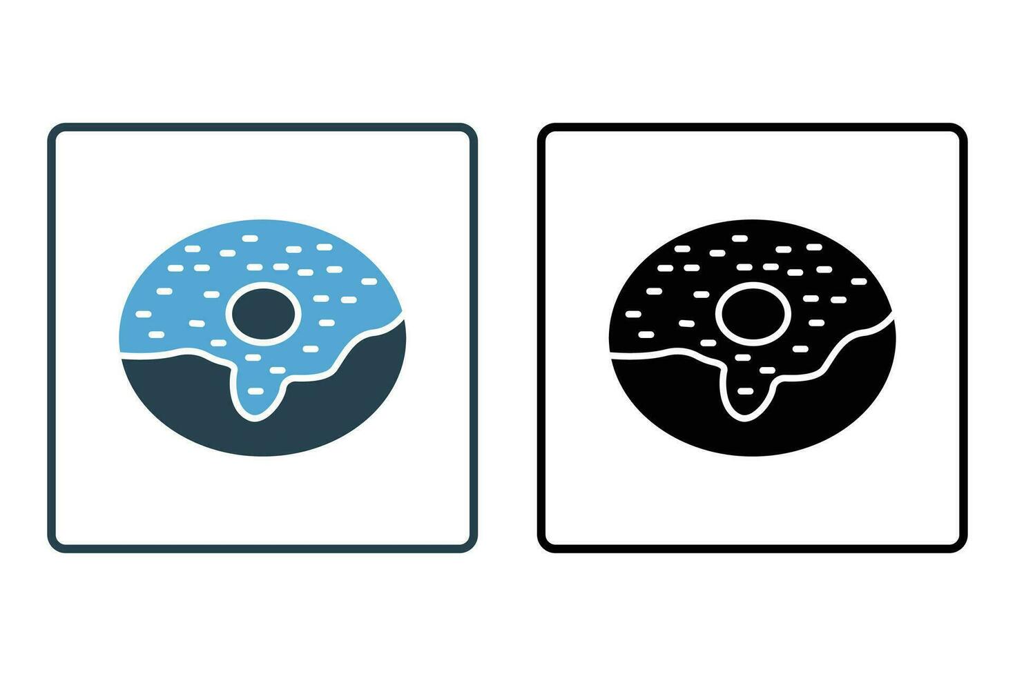 rosquillas icono. icono relacionado a panadería, alimento. sólido icono estilo diseño. sencillo vector diseño editable