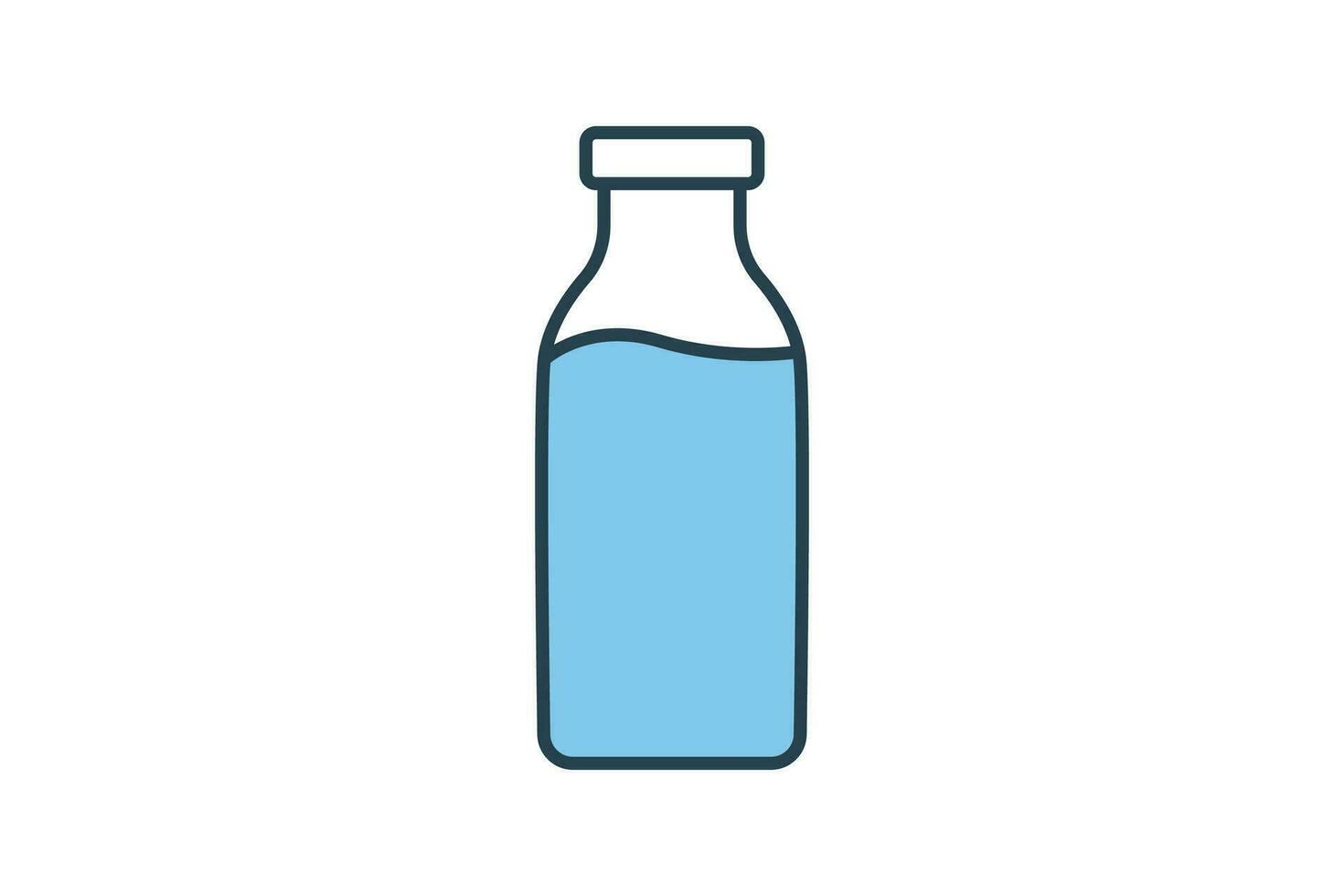 Dairy icon. icon related to element of bakery, drink. Flat line icon style design. Simple vector design editable