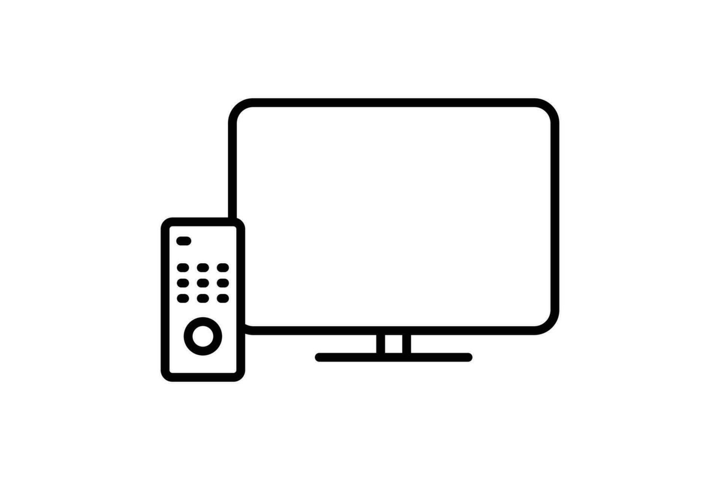 Television icon. icon related to electronic, household appliances. Line icon style design. Simple vector design editable