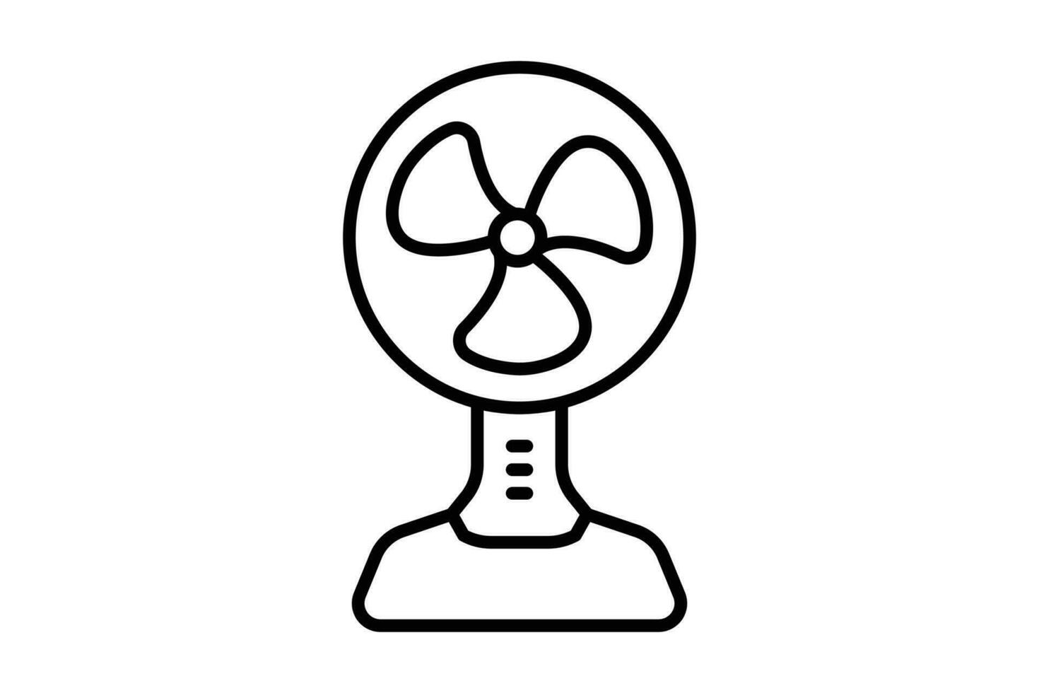 Table cooling fan icon. icon related to electronic, Household appliances. Line icon style design. Simple vector design editable