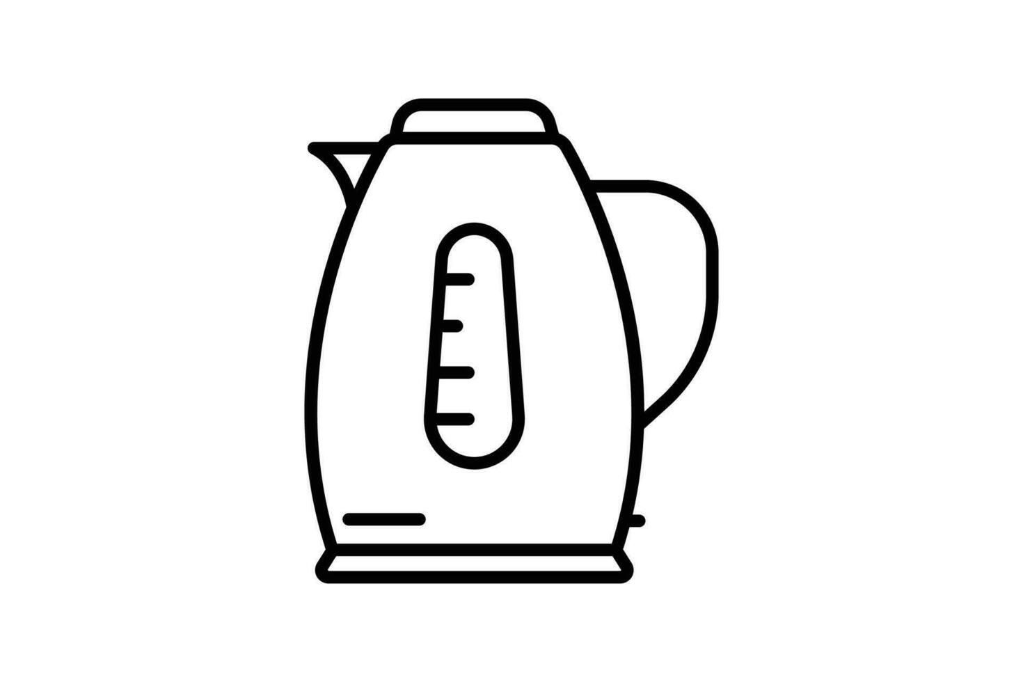 Electric kettle icon. icon related to electronic, household appliances. Line icon style design. Simple vector design editable