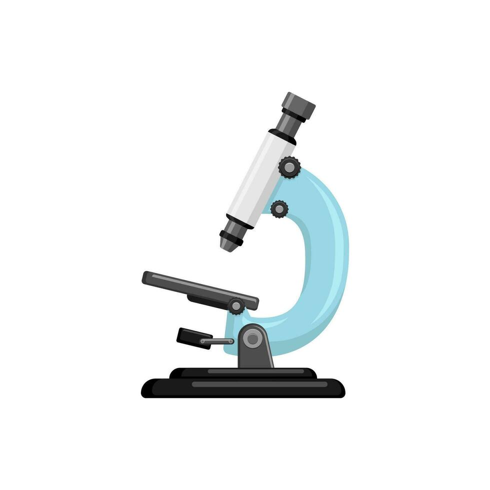 Microscope vector illustration in flat style design