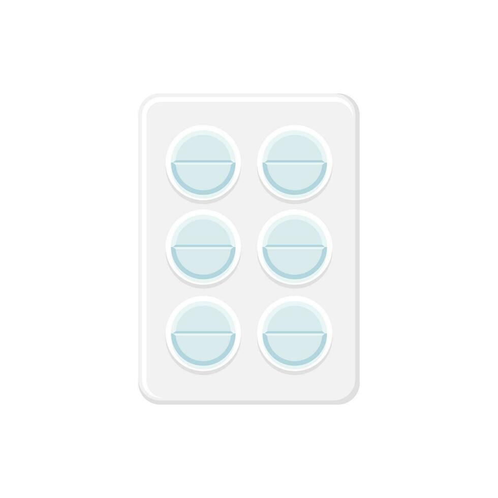 blister pill tablets vector illustration in flat style design