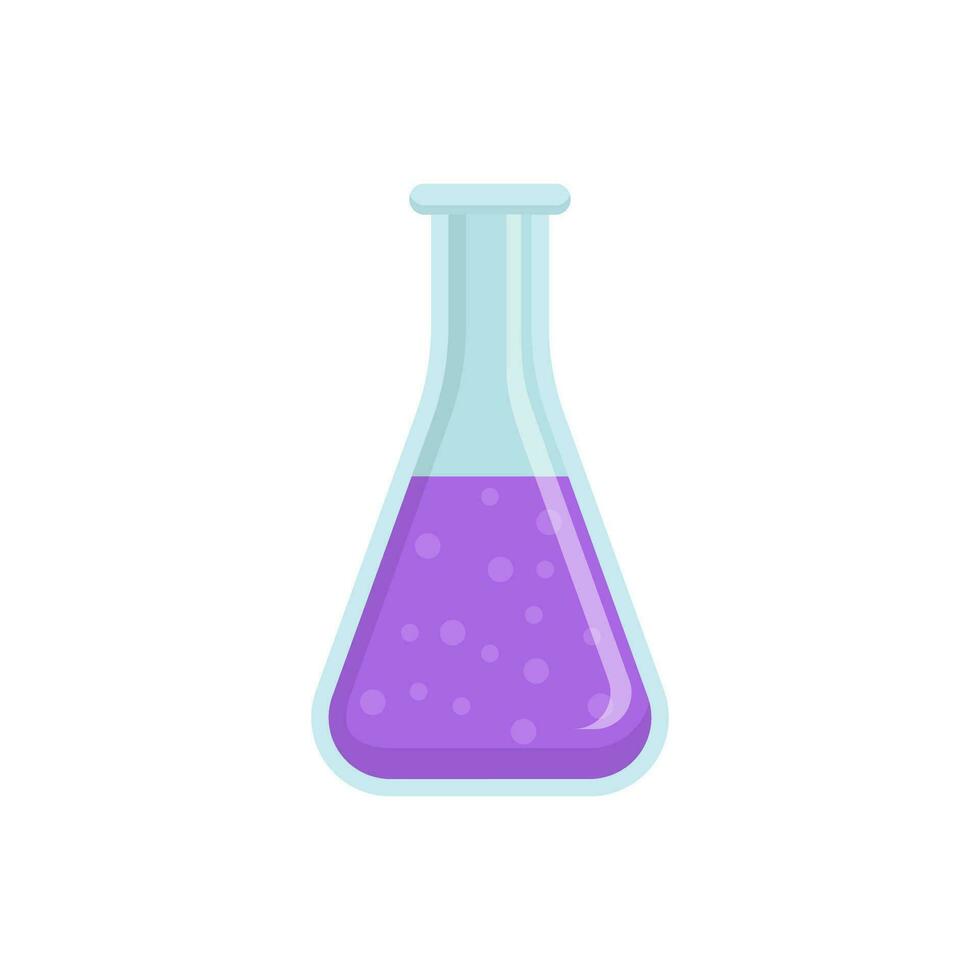 laboratory glassware equipment vector illustration in flat style design