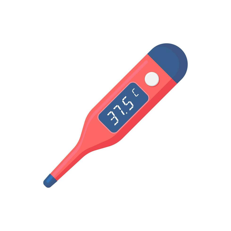 digital thermometer vector illustration in flat style design