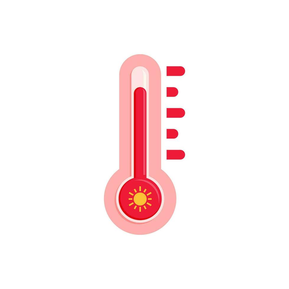 hot thermometer vector illustration in flat style design