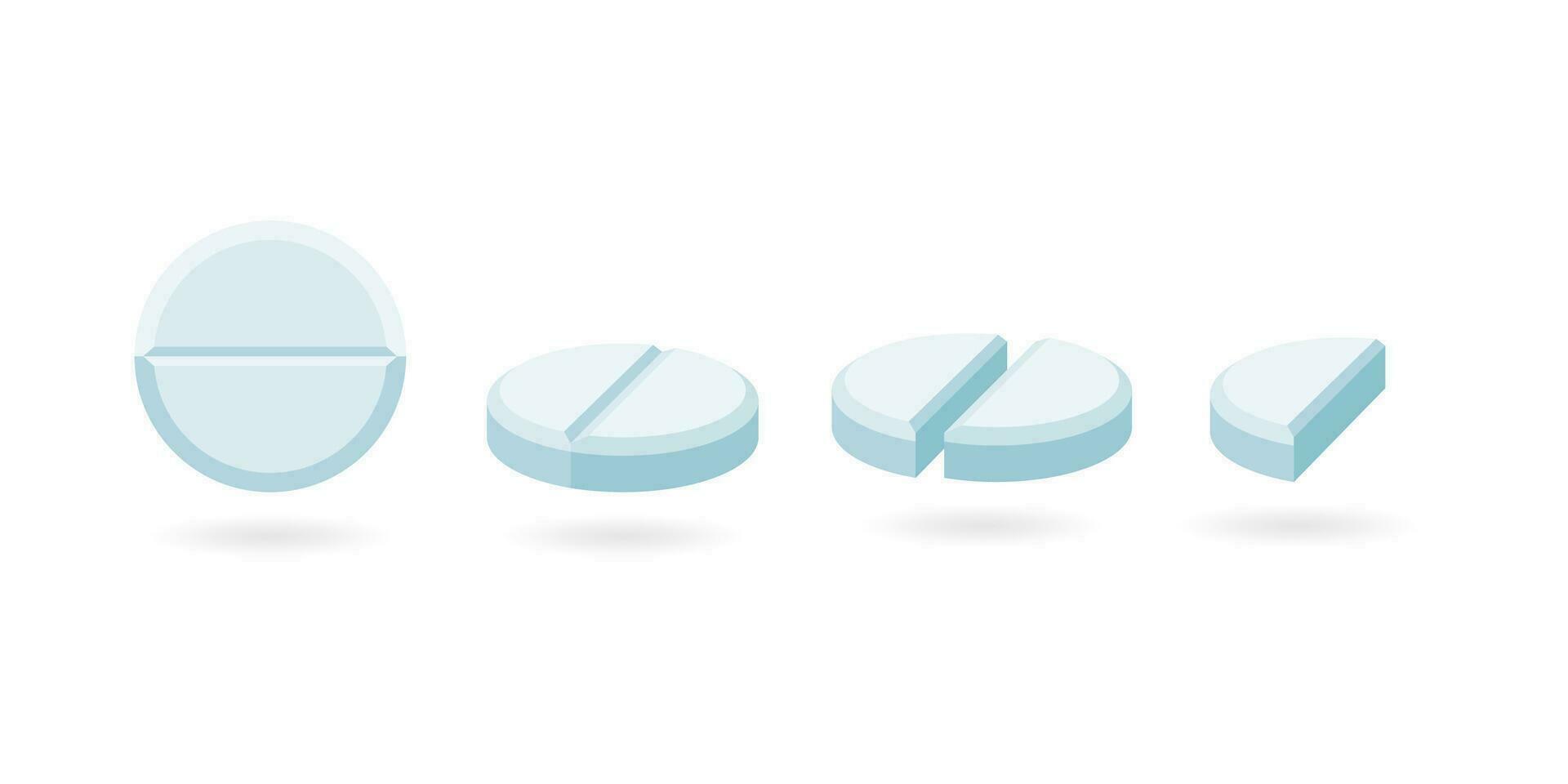 medical pill vector illustration in flat style