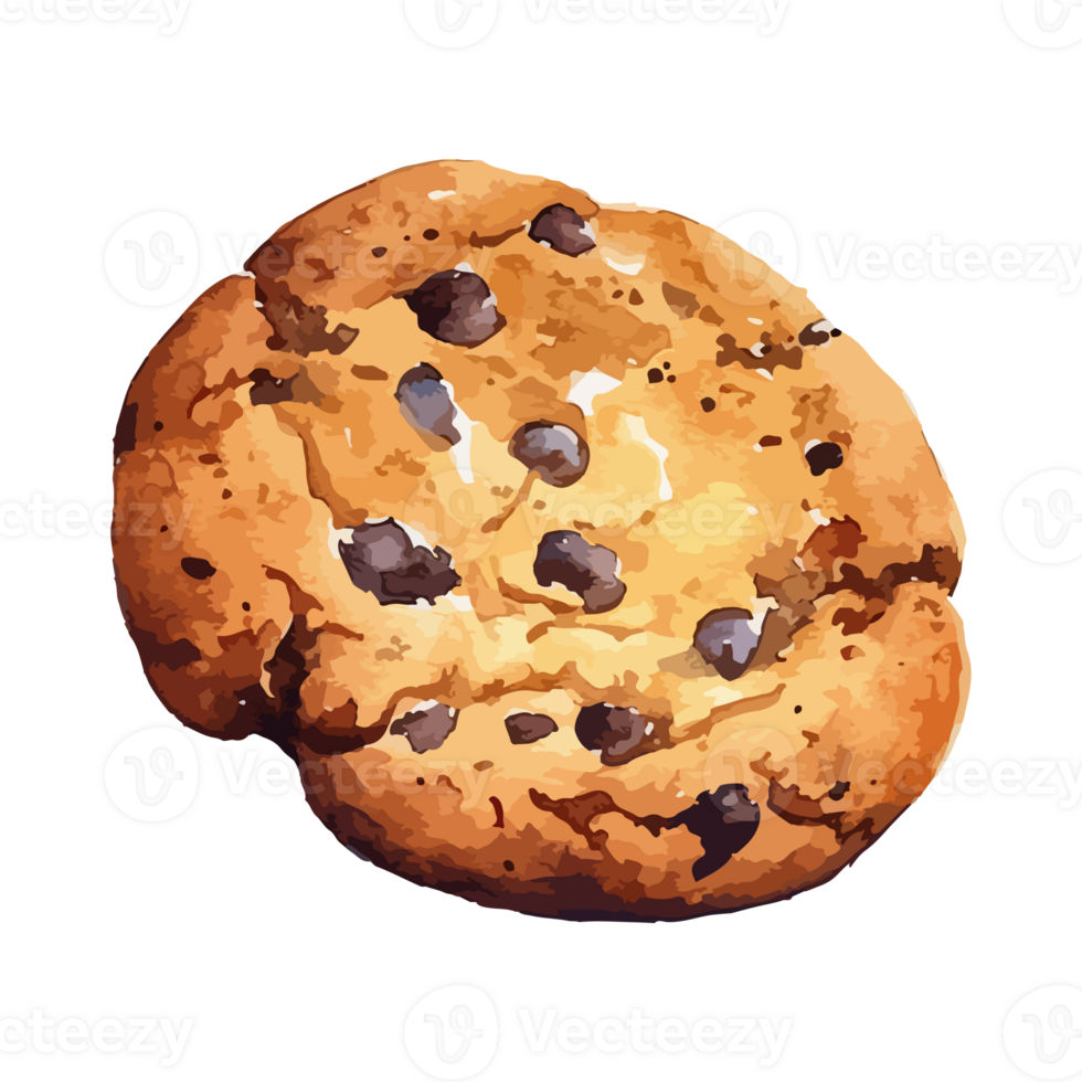 cookie watercolor illustration for element, card, poster and decoration isolated on transparent background. Generative AI png