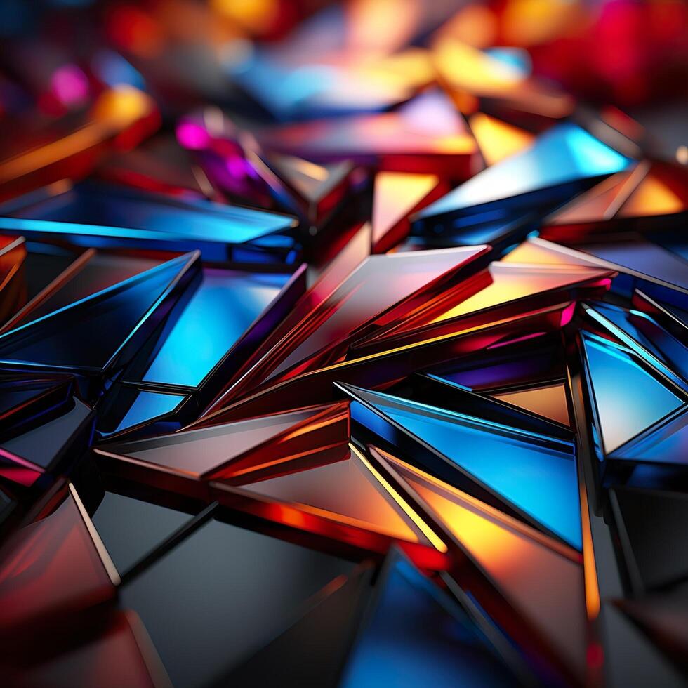 Colorful 3D Geometric Abstract Glossy Matte Multiple Shaped Elegant Background Wallpaper photo