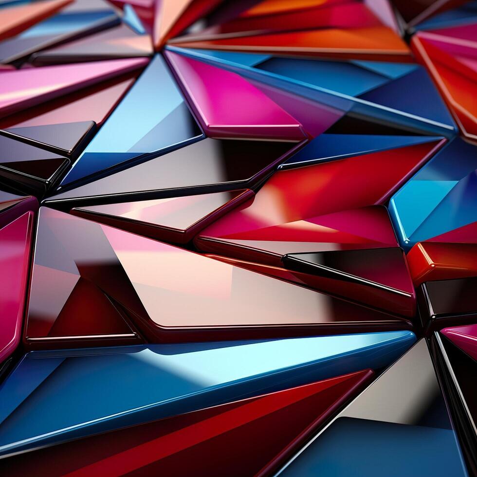 Colorful 3D Geometric Abstract Glossy Matte Multiple Shaped Elegant Background Wallpaper photo