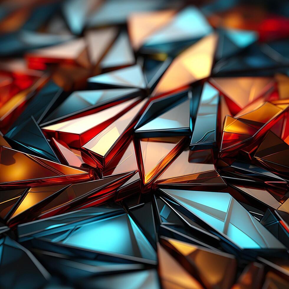 Colorful 3D Geometric Abstract Glossy Matte Multiple Shaped Elegant Background Wallpaper photo