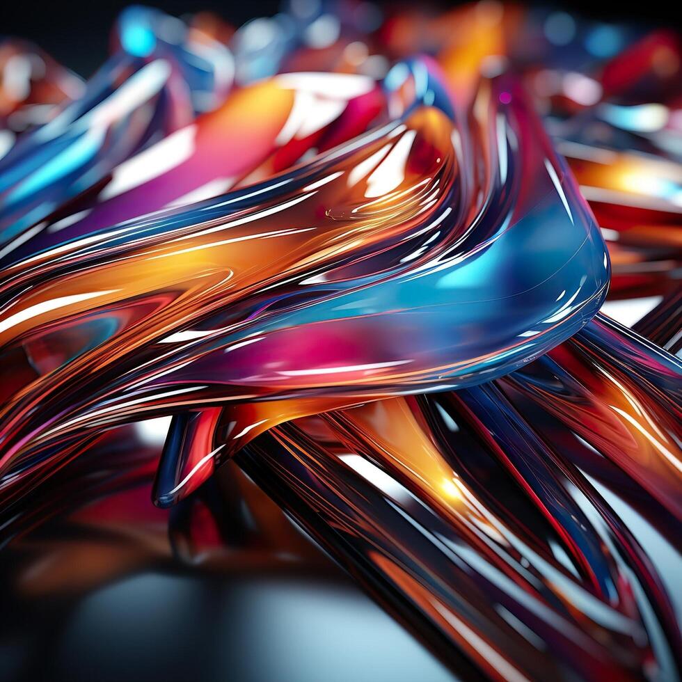 Colorful 3D Geometric Abstract Glossy Matte Multiple Shaped Elegant Background Wallpaper photo