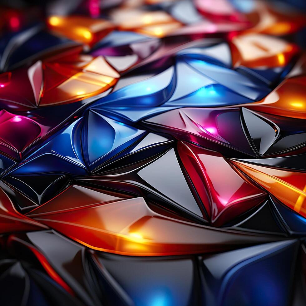 Colorful 3D Geometric Abstract Glossy Matte Multiple Shaped Elegant Background Wallpaper photo