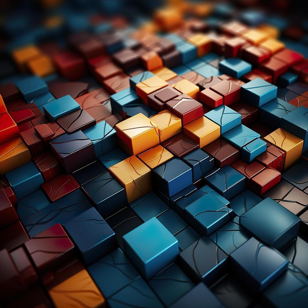 Colorful 3D Geometric Abstract Glossy Matte Multiple Shaped Elegant Background Wallpaper photo