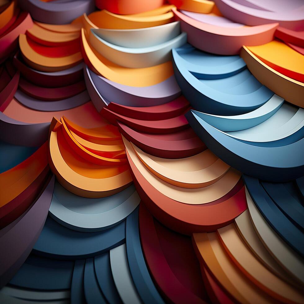 Colorful 3D Geometric Abstract Glossy Matte Multiple Shaped Elegant Background Wallpaper photo