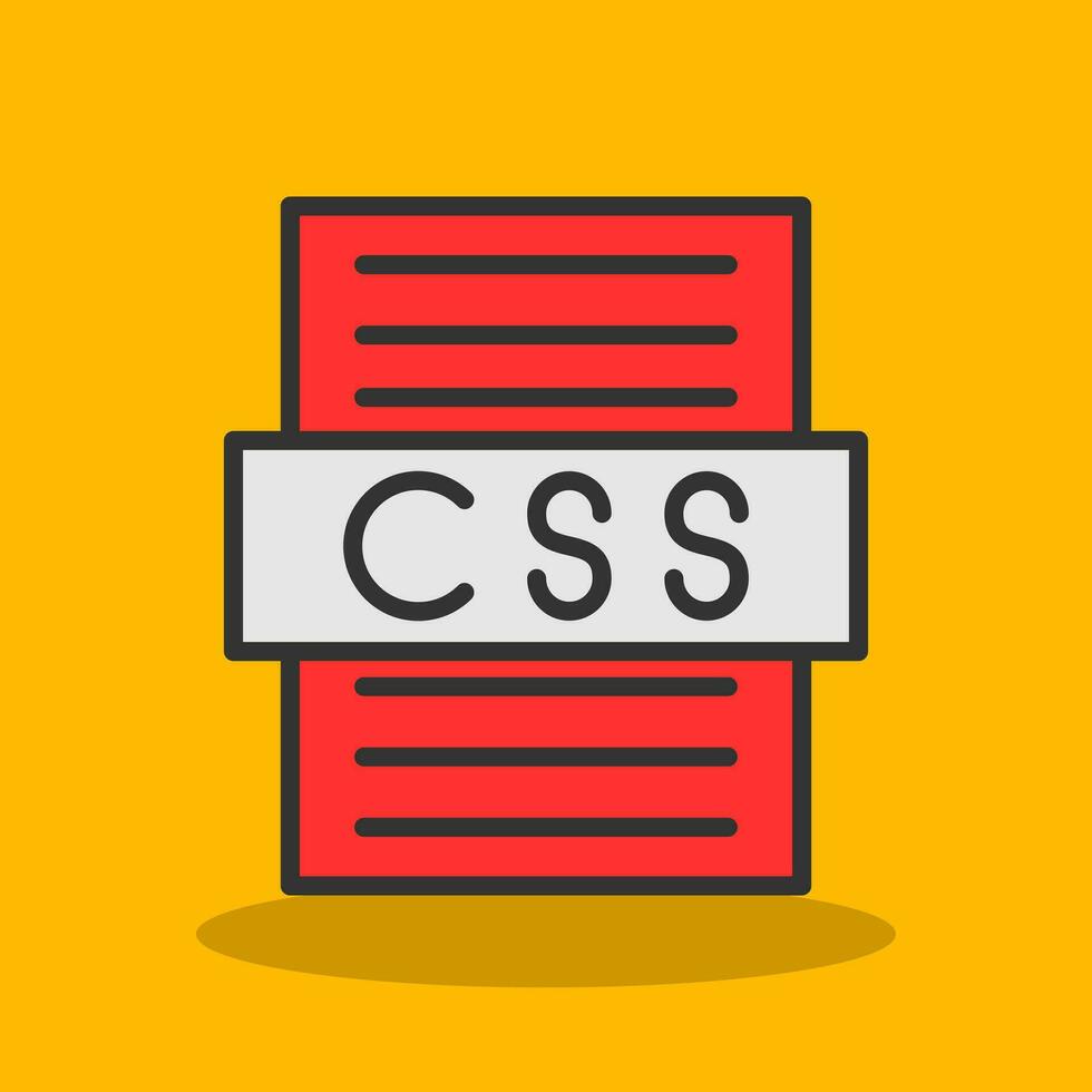 diseño de icono de vector de archivo css