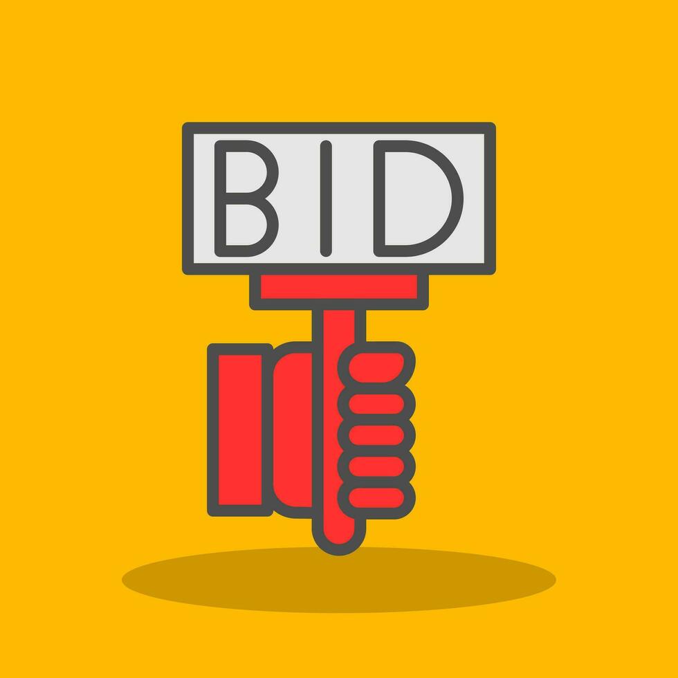 Bid Vector Icon Design