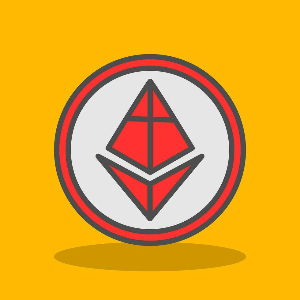 ethereum vector icono diseño