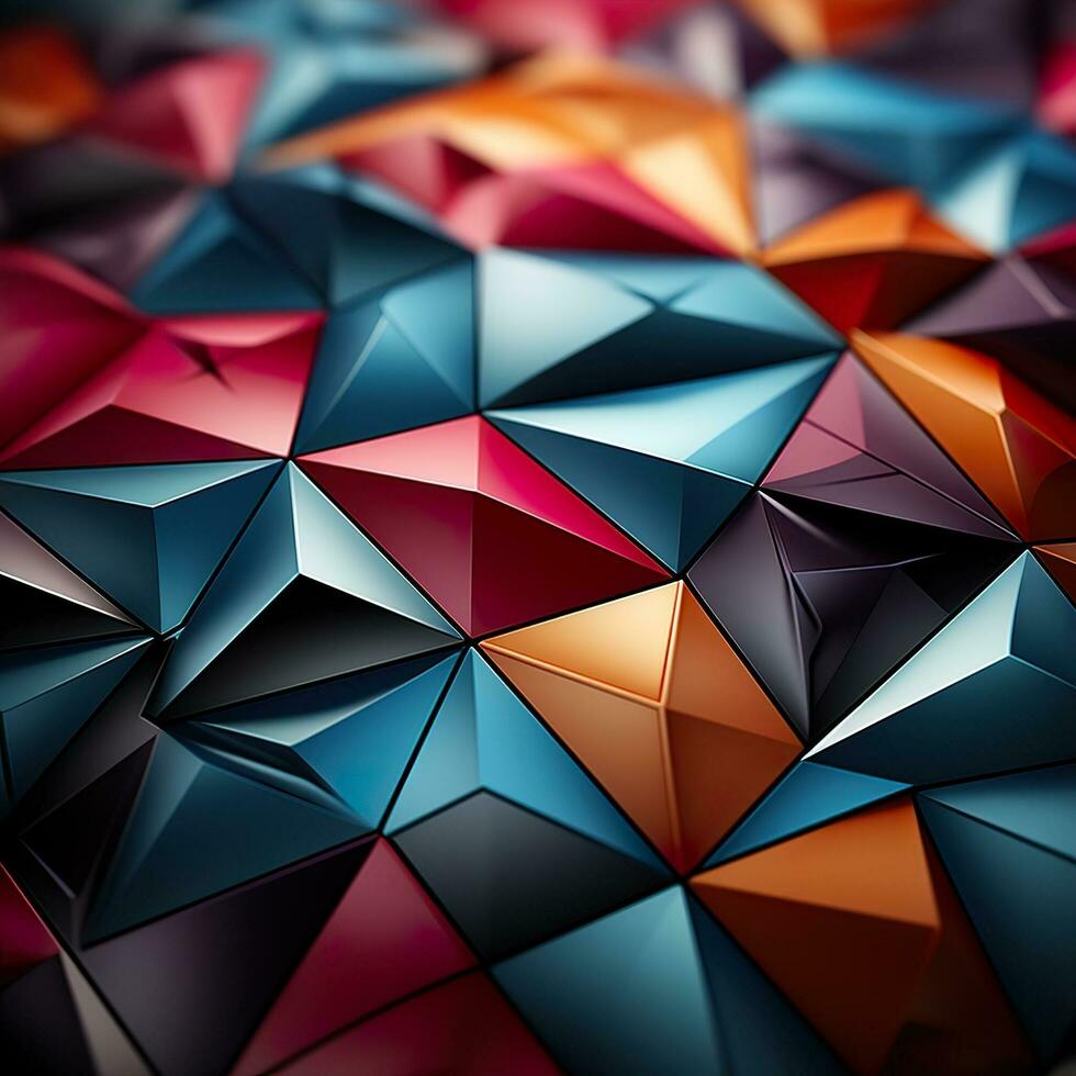 3d Rendered Colorful Glossy and Matte Ultra HD Geometric Background Wallpaper AI Generated photo
