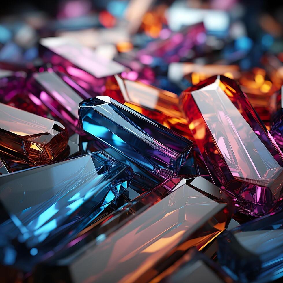 3d Rendered Colorful Glossy and Matte Ultra HD Geometric Background Wallpaper photo