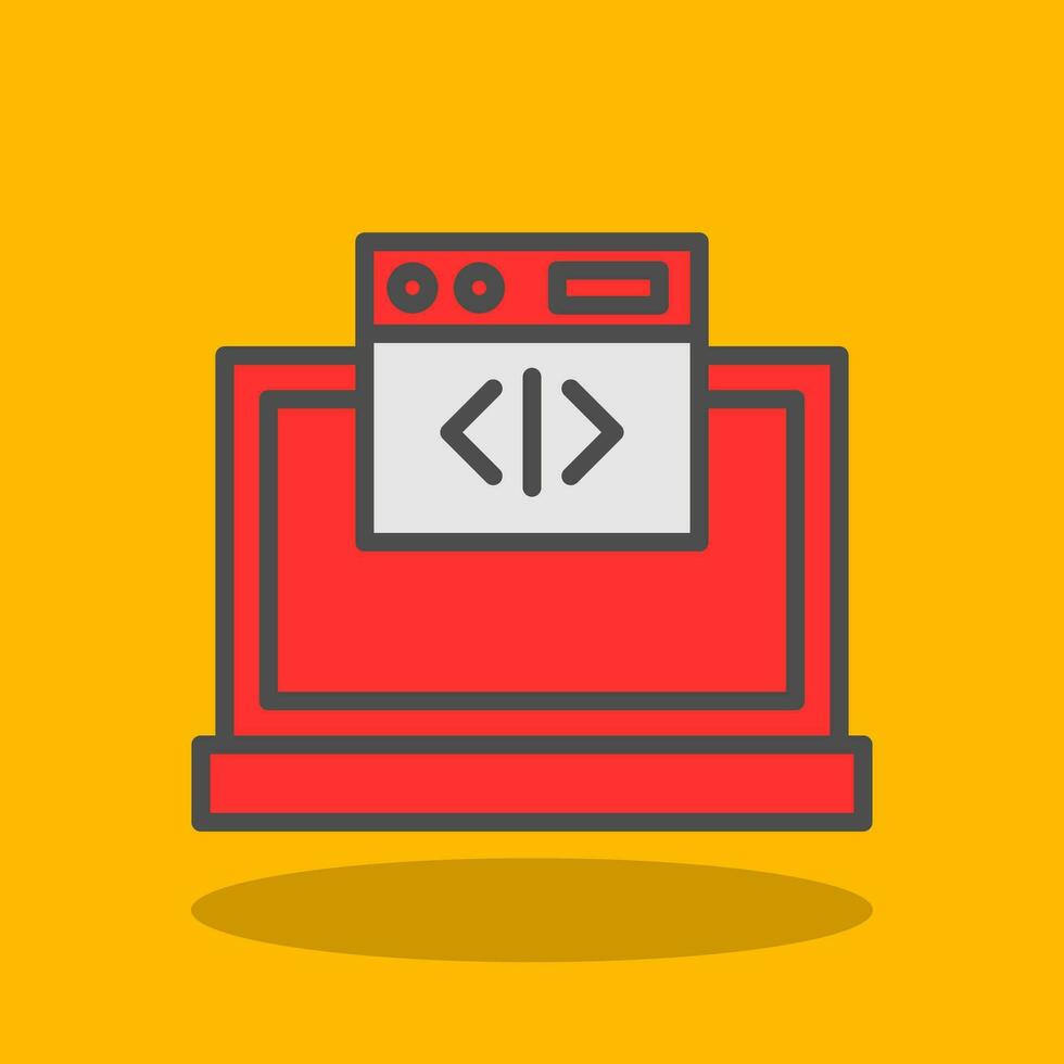 Web coding Vector Icon Design