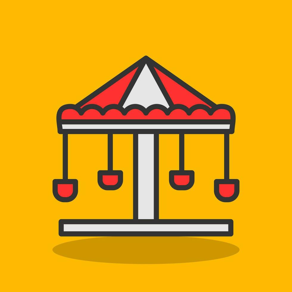 diseño de icono de vector de merry go round