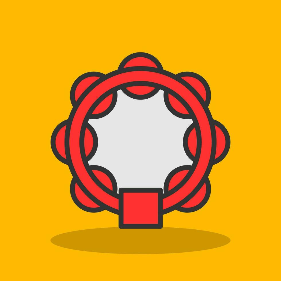 Tambourine Vector Icon Design