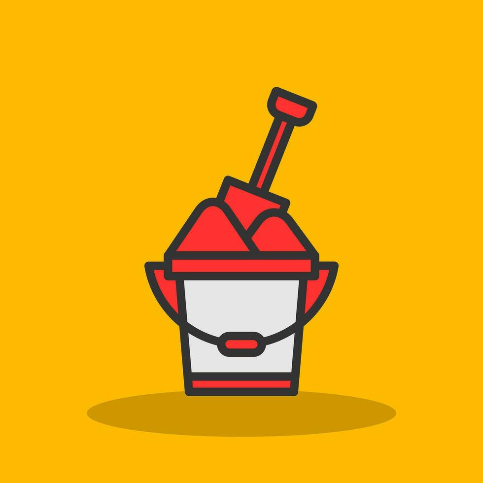 Sand bucket Vector Icon Design