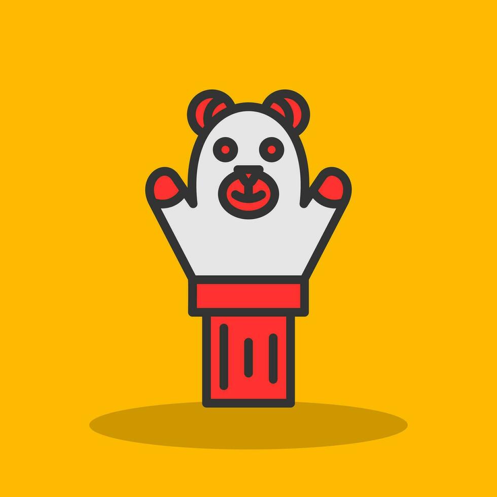 Hand puppet Vector Icon Design