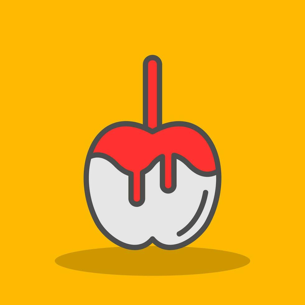 diseño de icono de vector de manzana de caramelo