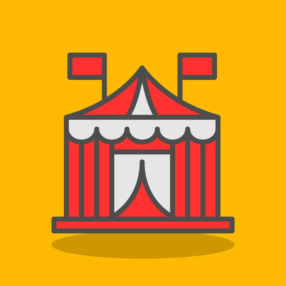 Circus tent Vector Icon Design