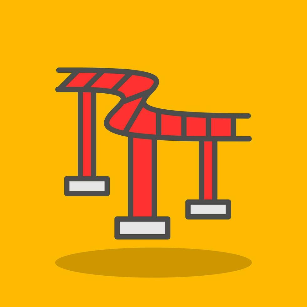 Roller coaster Vector Icon Design