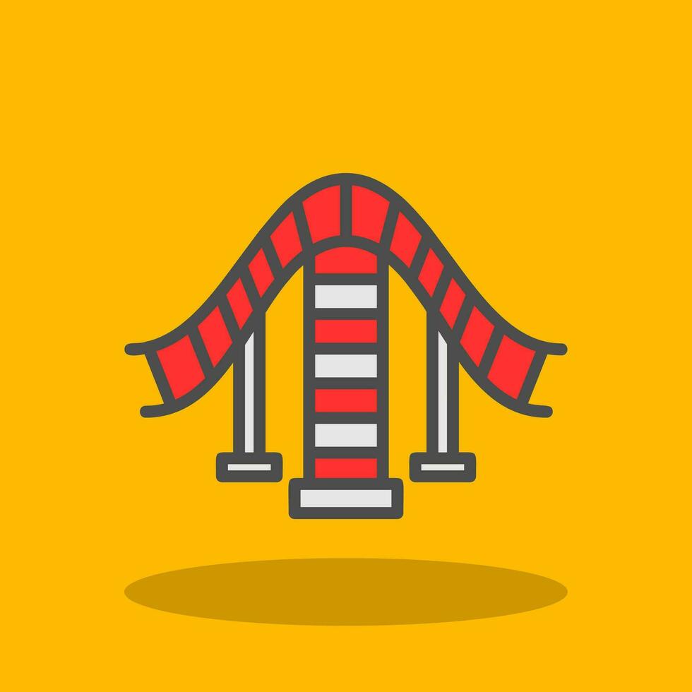 Roller coaster Vector Icon Design