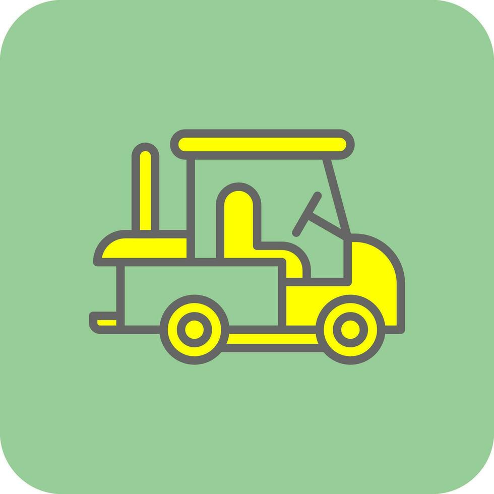 Golf cart Vector Icon Design