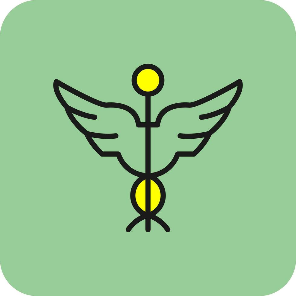 Caduceus Vector Icon Design