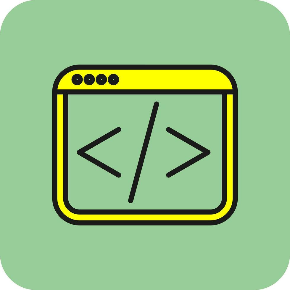 Web coding Vector Icon Design