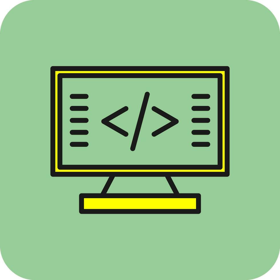 Coding Vector Icon Design