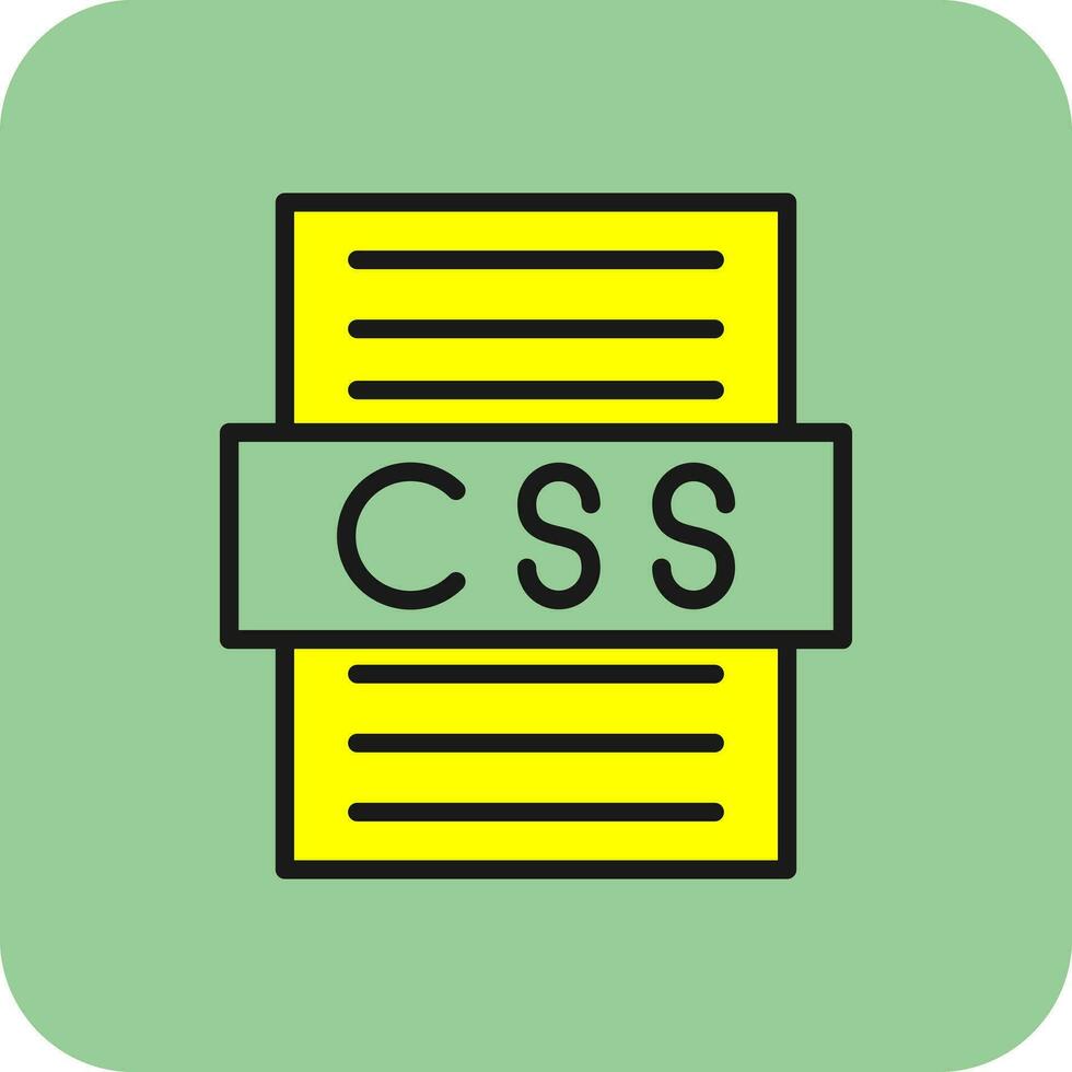 diseño de icono de vector de archivo css