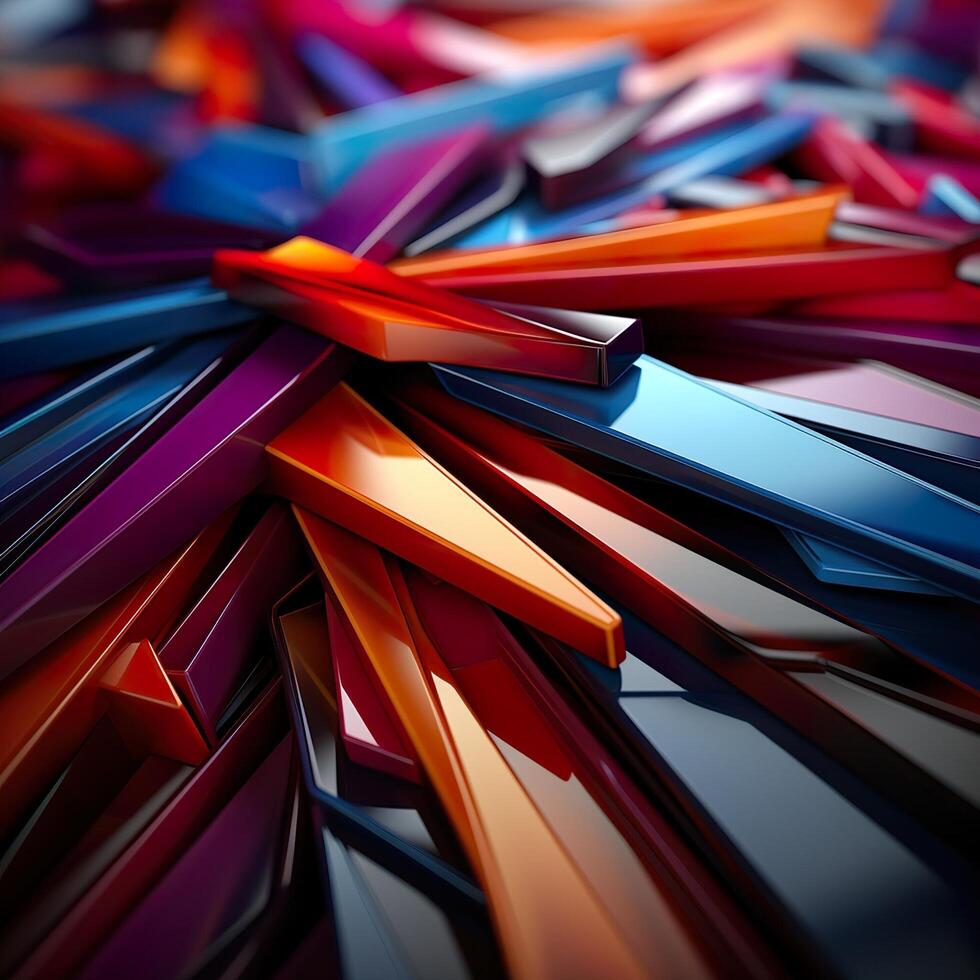 3d Rendered Colorful Glossy and Matte Ultra HD Geometric Background Wallpaper photo