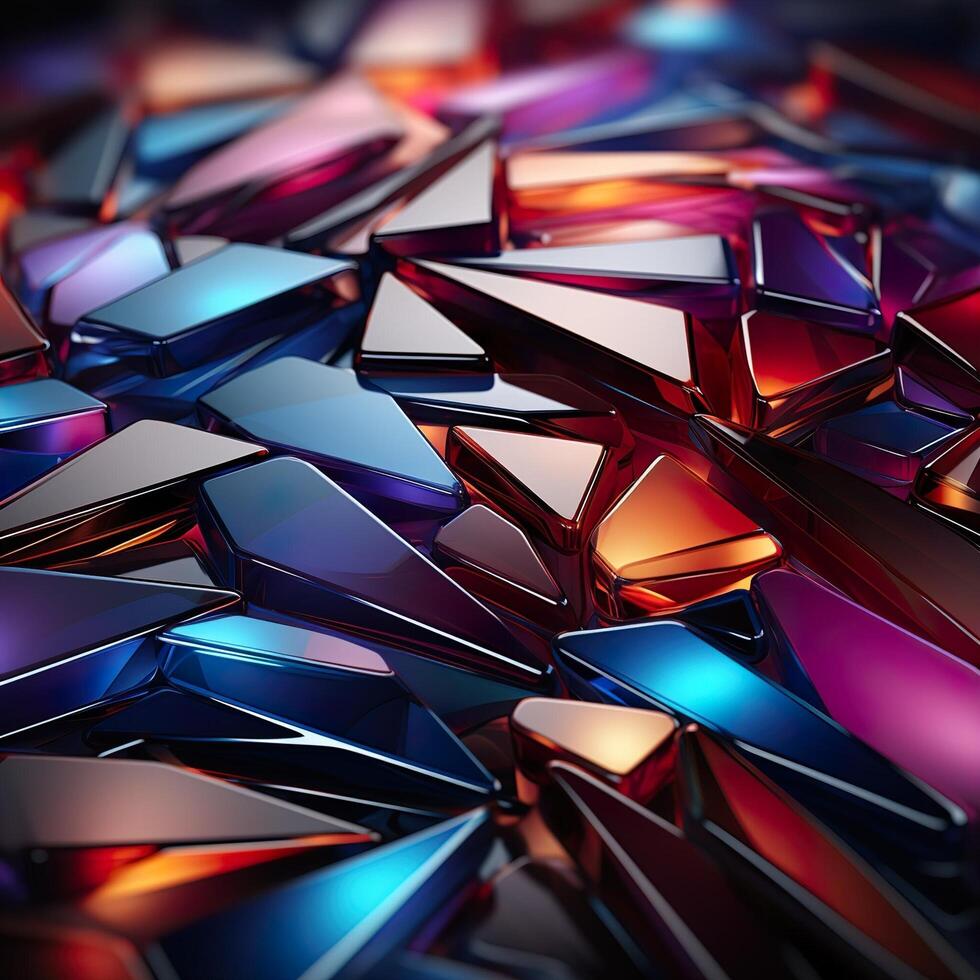 Colorful 3D Geometric Abstract Glossy Matte Multiple Shaped Elegant Background Wallpaper photo