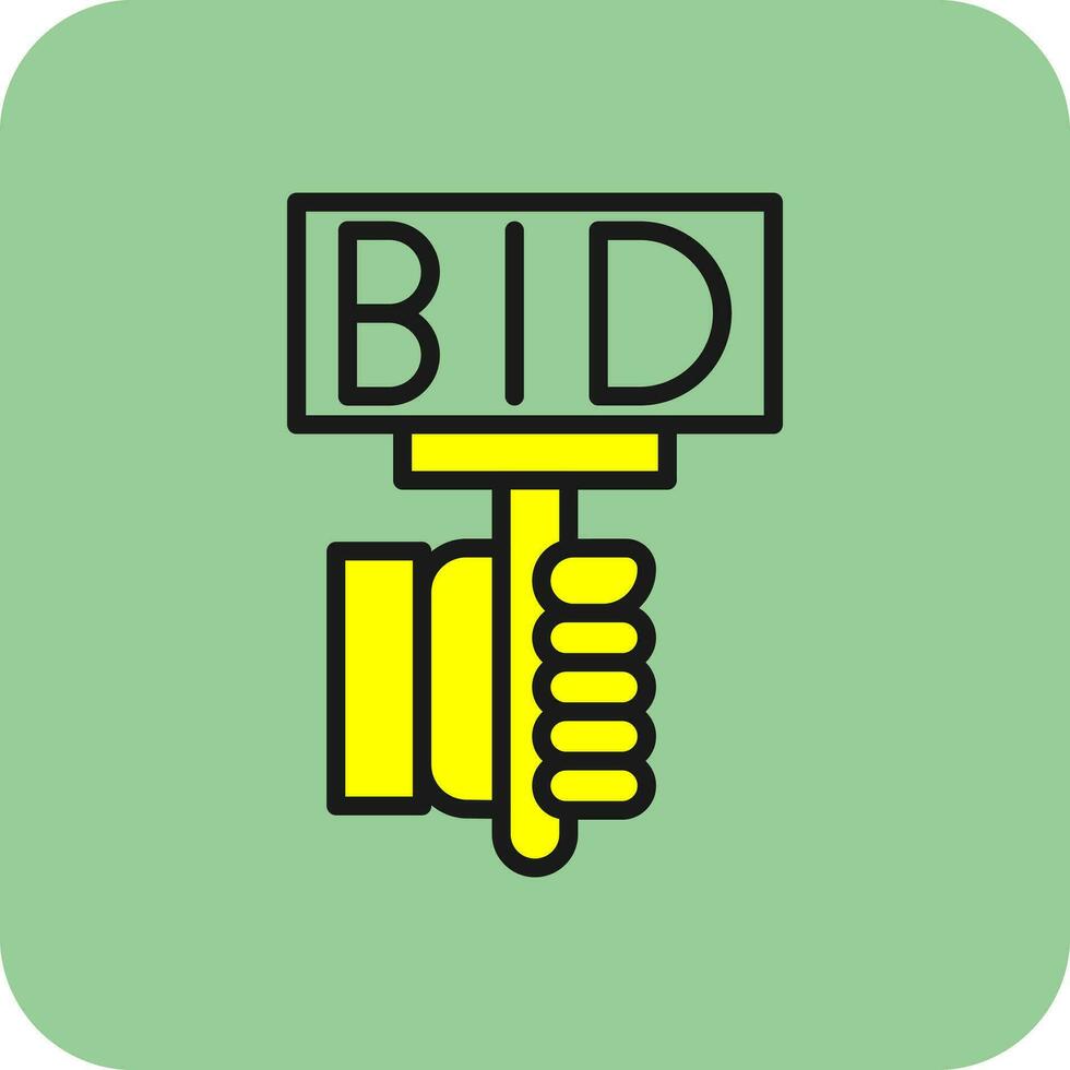 Bid Vector Icon Design