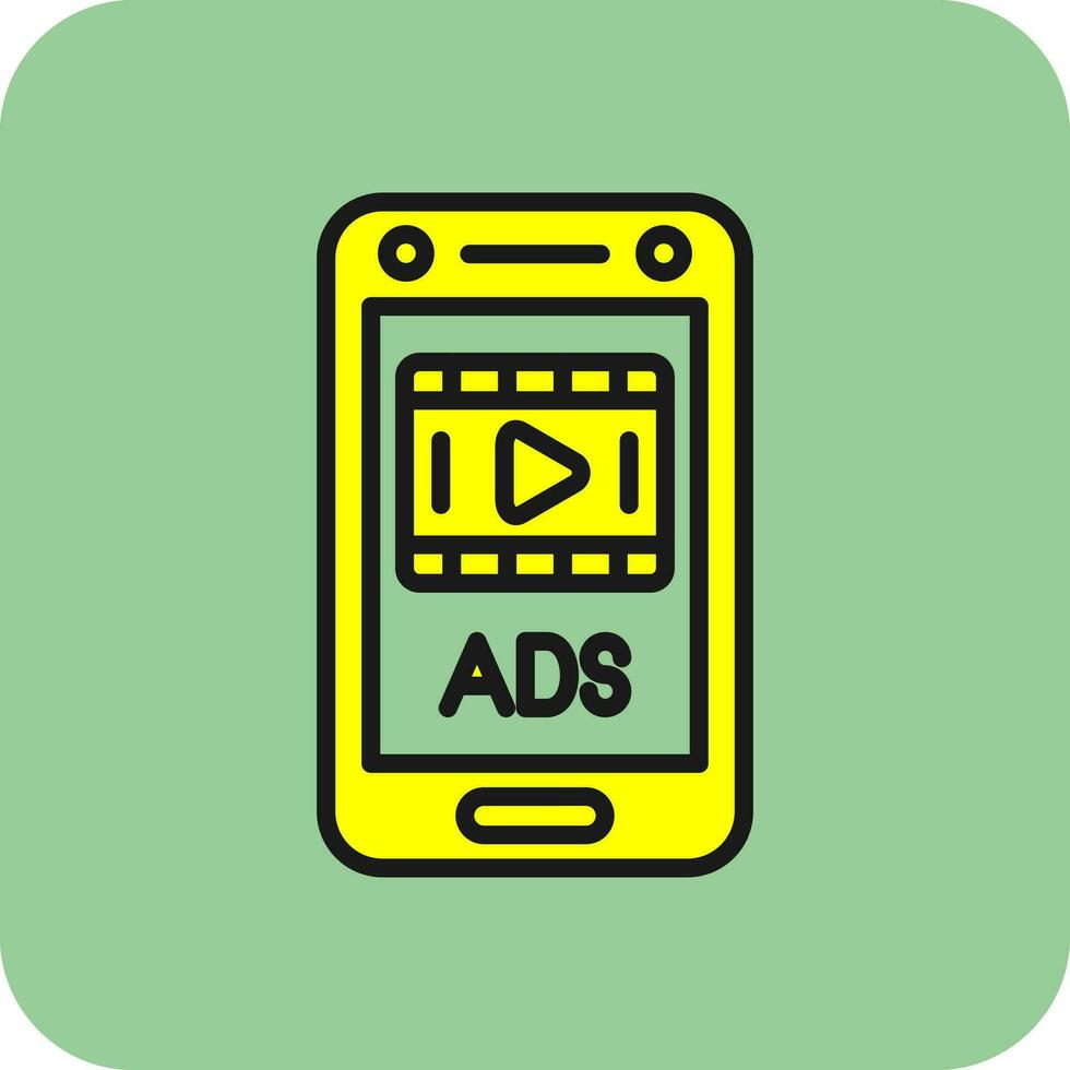 Video ad Vector Icon Design