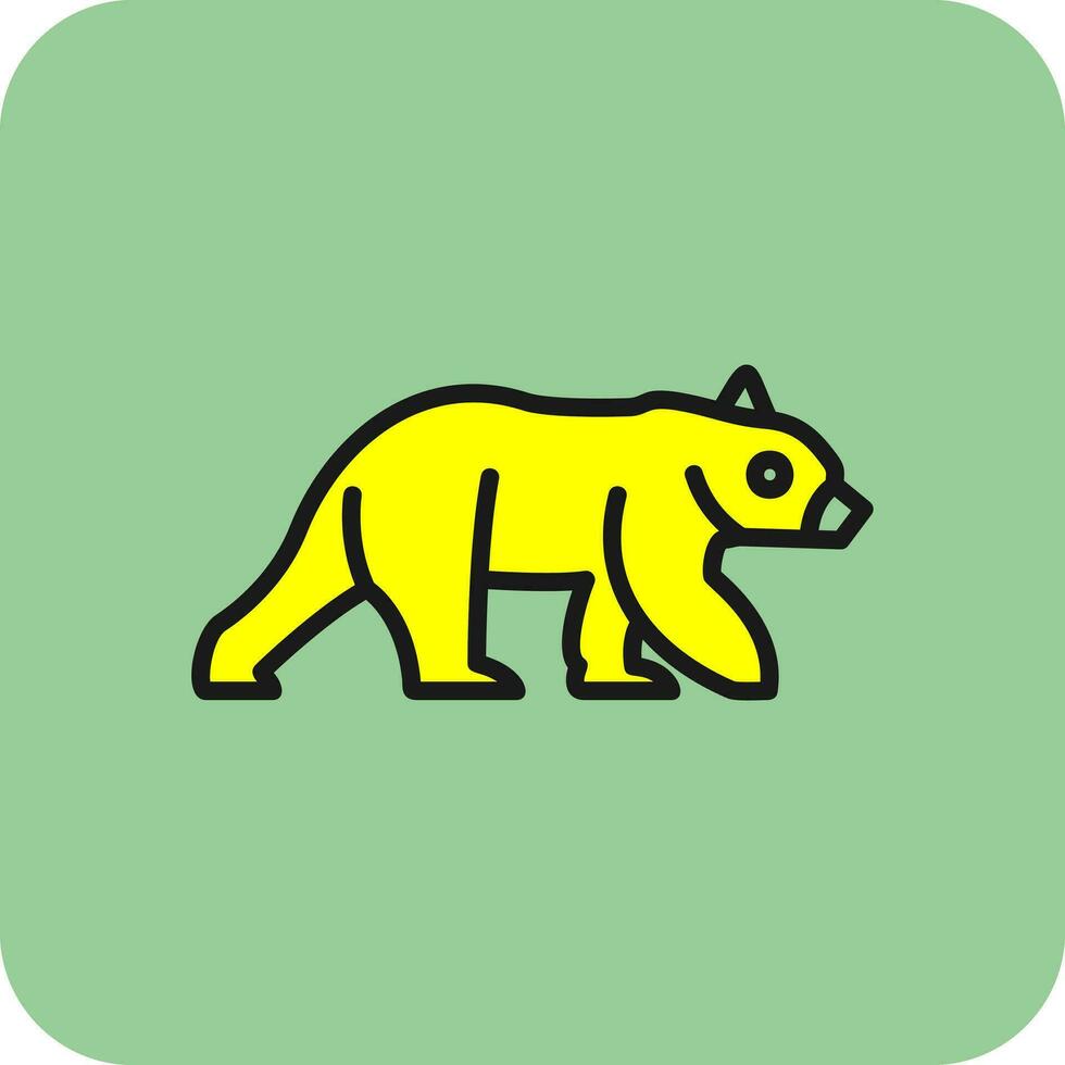 diseño de icono de vector de oso