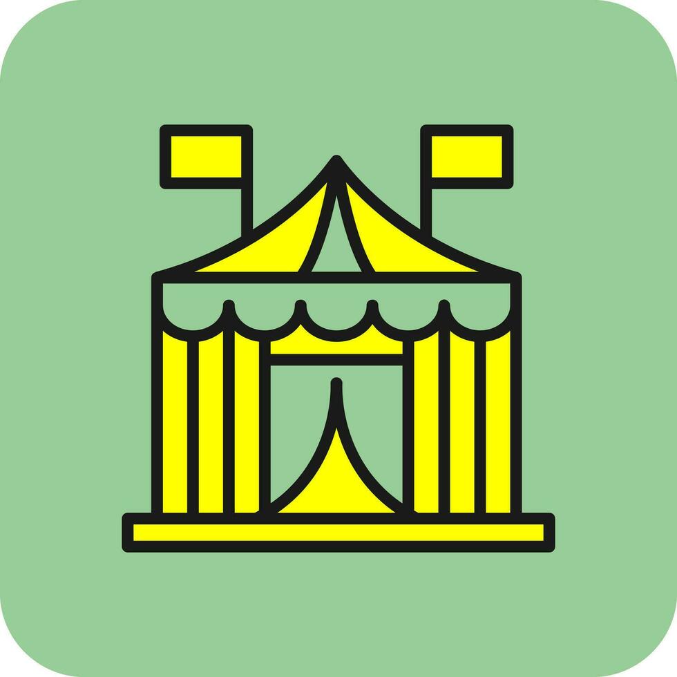 Circus tent Vector Icon Design