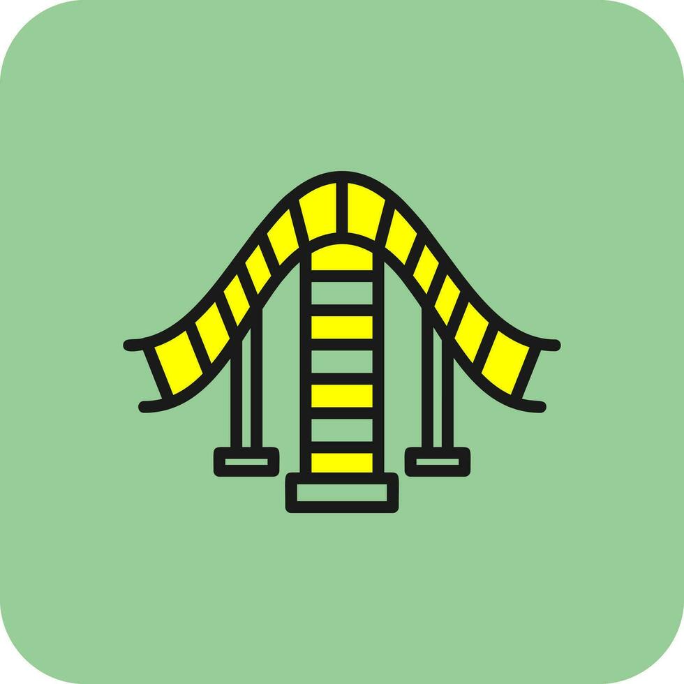 Roller coaster Vector Icon Design