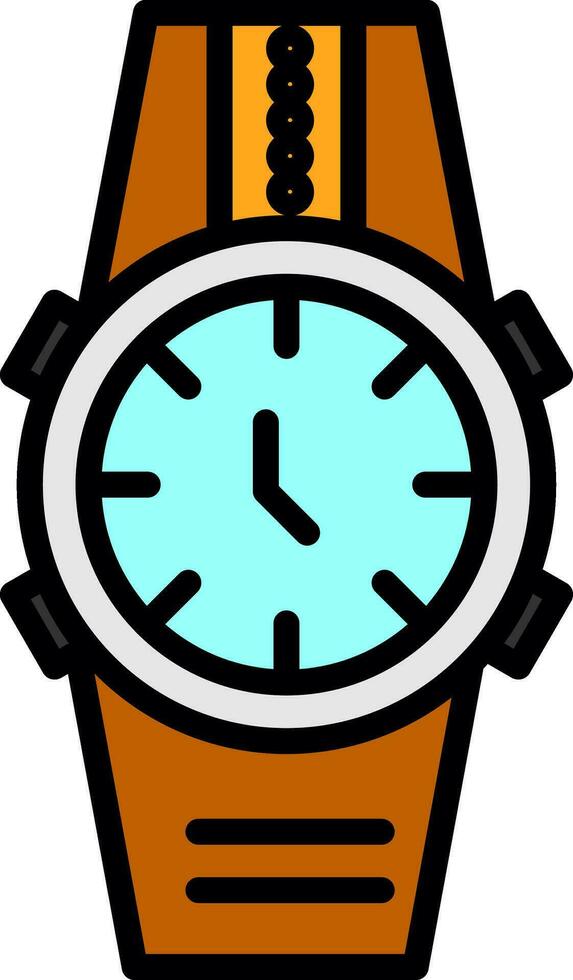 diseño de icono de vector de reloj de pulsera