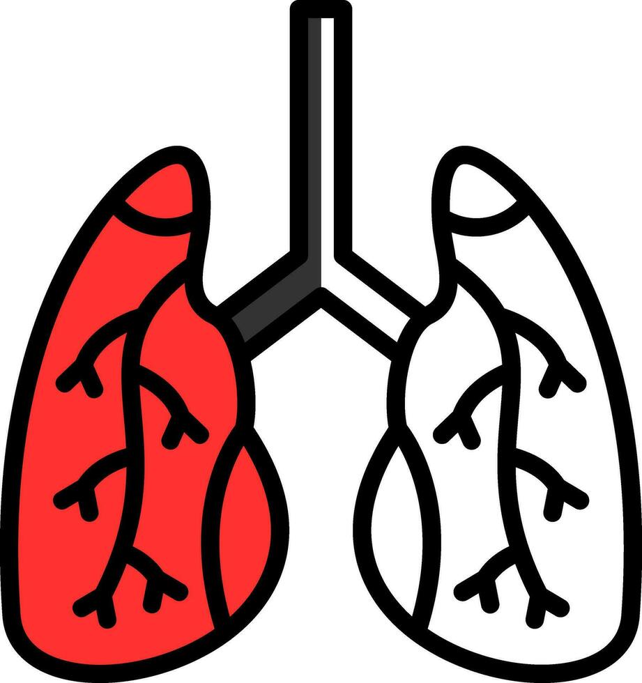 Lungs Vector Icon Design