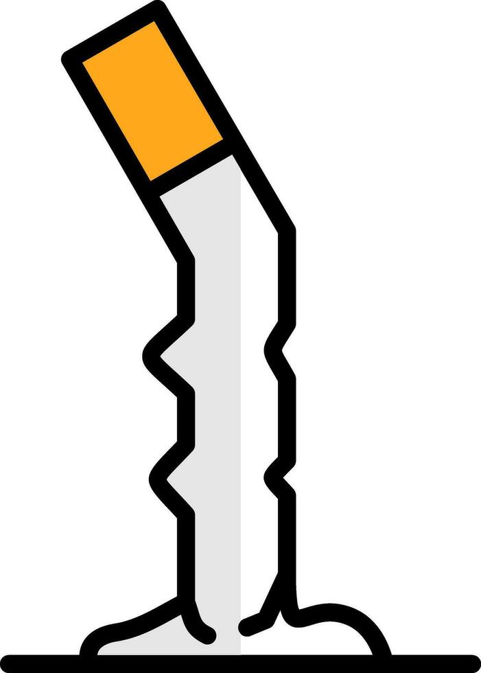 Cigarette butt Vector Icon Design