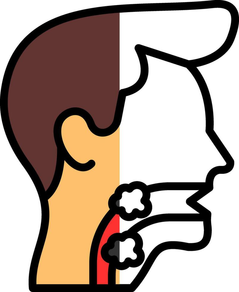 Throat cancer Vector Icon Design