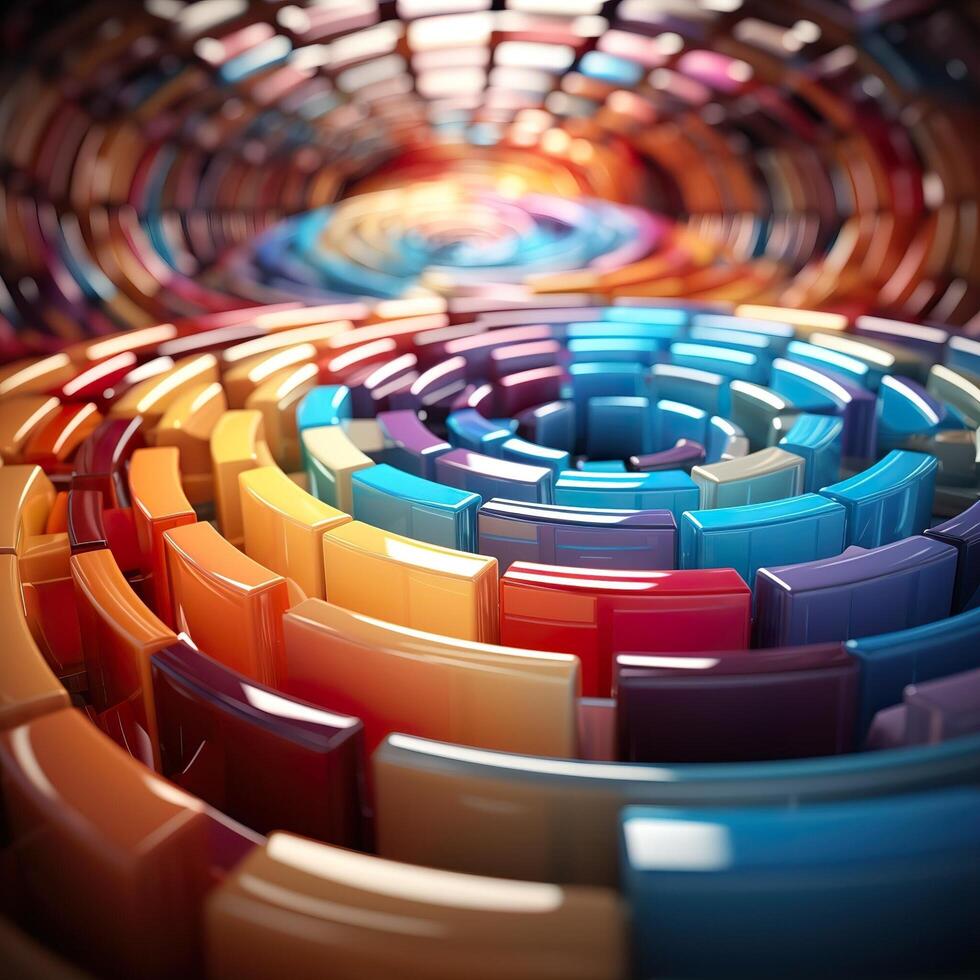 Colorful 3D Geometric Abstract Glossy Matte Multiple Shaped Elegant Background Wallpaper photo